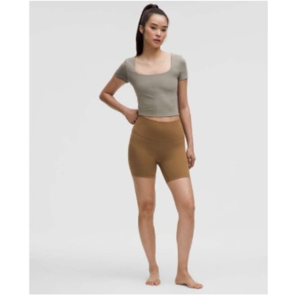 NWT Lululemon Align High-Rise Short 6", Allspice Tan | Size 4 - Picture 3 of 7
